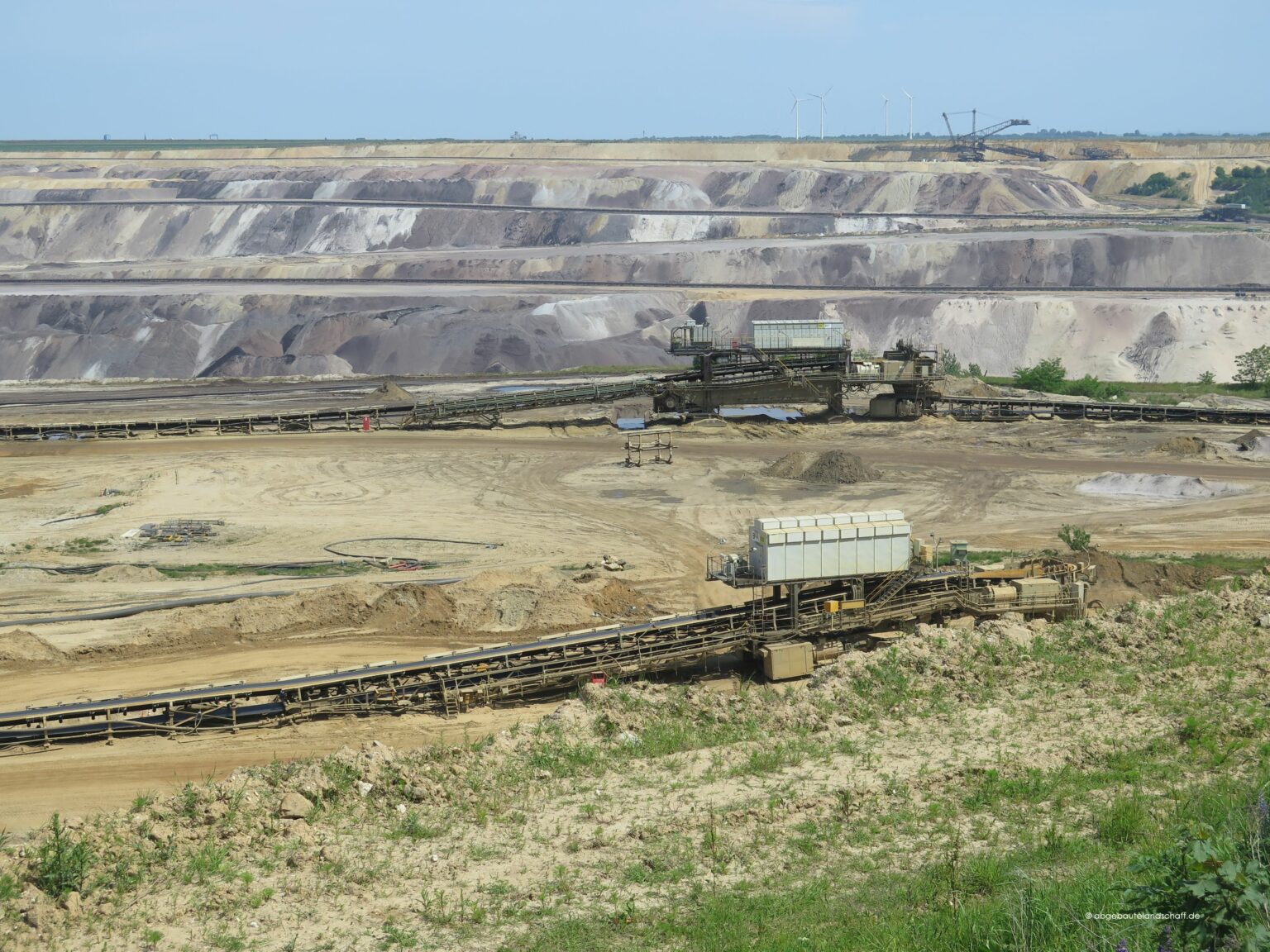 Wie funktionert ein Braunkohlentagebau Abgebaute Landschaft